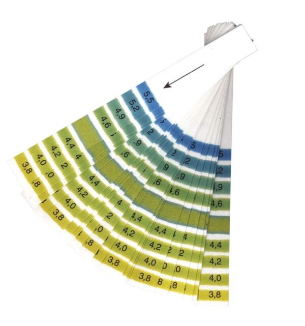 PH-Papirstrips for ØL 3,8 - 5,5 (20STK)