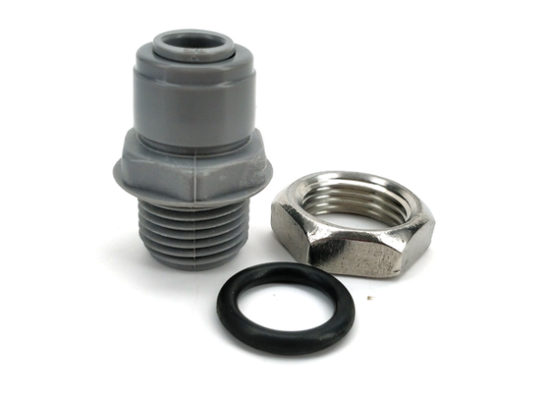 9,5mm (3/8") til 1/2" BSP med mutter