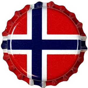 Flaskekapsler Norsk Flagg 100 stk
