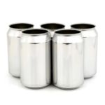 Eske med 162 stk 440 ml sølv ølbokser i aluminium, ideelle for brygging og tapping.